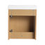 Ensemble de meuble-lavabo mural avec lavabo, porte simple à fermeture douce, ensemble d'armoire de salle de bain