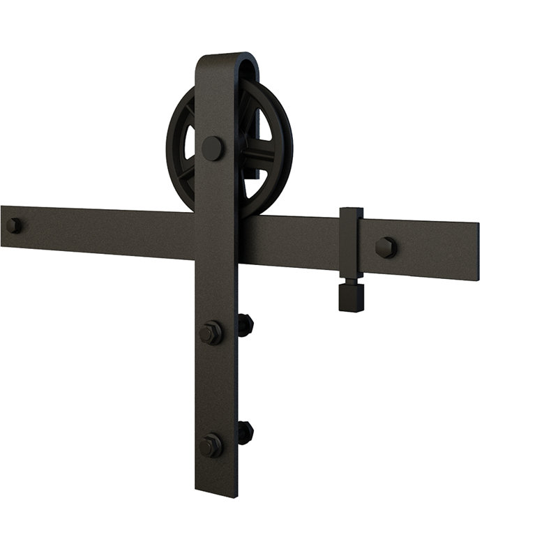 Wagon Bent Strap Hardware Kit With 78" Track, Matte Black