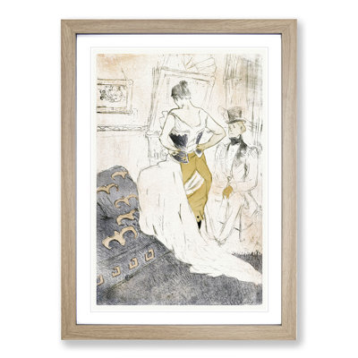 Fastening a Corset by Henri de Toulouse-Lautrec - Picture Frame Painting