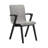 Keicy Upholstered Gray Dining Chairs in Black Finish