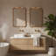 Miroir rectangulaire en bois massif ondulé-771618503
