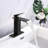 Contemporary Shower Faucet - Waterfall Spout, Single Handle, Matte Black, Adjustable Temp Spout Bathroom Water Temperature, Look-124831498