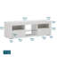 Meuble télé moderne blanc avec DEL - Conception simple pour toute pièce 16 couleurs, 51 L * 14 W * 16 H, convient à un meuble de divertissement de 55 po ou moins.-118013372