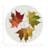 Autumn Leaves White Beaded Smooth Tabletop Set