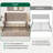 Upholstered Corduroy Bed with 4 Storage Drawers, Queen Size Platform Bed with Wingback Headboard, Brown-282893871-282893872