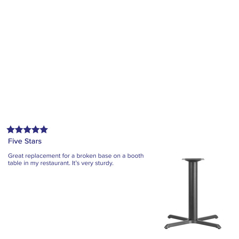 Beverly Cast Iron 33'' Black Dining Height Table Base