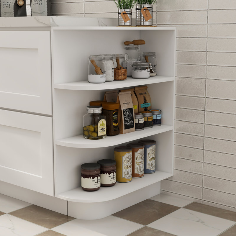 Tablette de bout d'armoire ouverte pour cuisine spécialisée l 9 po x P 24 po x H 34,5 po prête à assembler