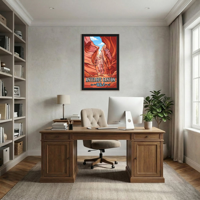 «Scenic & Cityscapes Antelope Canyon Usa Desert Landscape», reproduction d'art, H 24 po x l 16 po