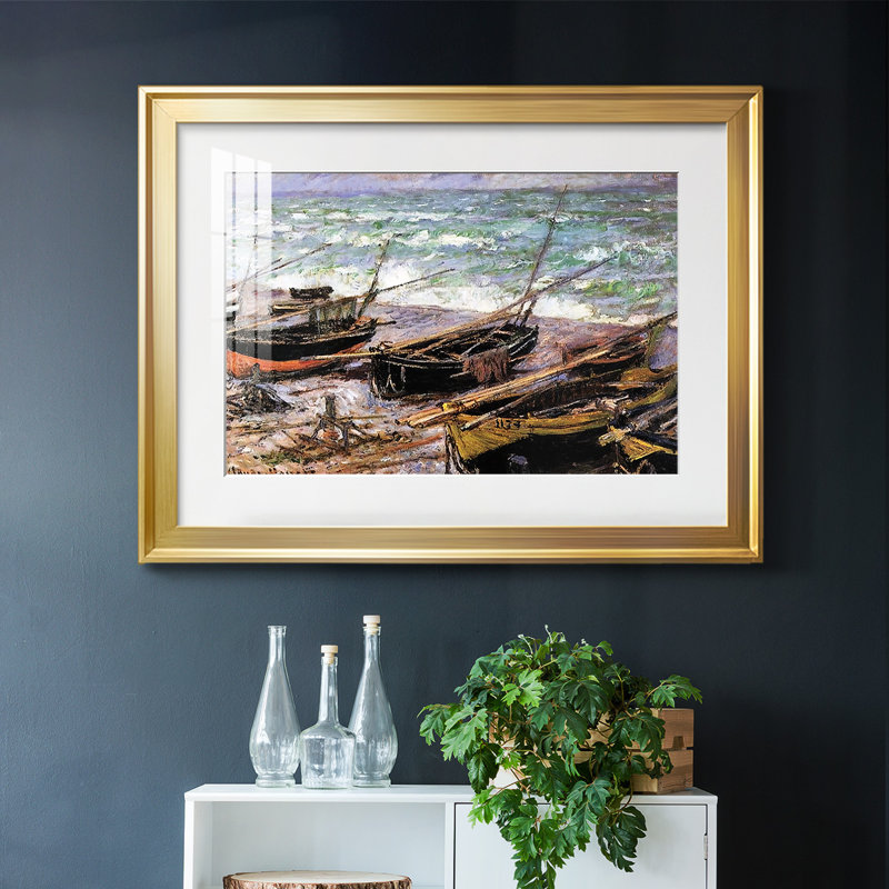 Pêche, 1885, impression sur papier, Or, H 15 po x l 21 po x P 1,5 po