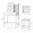 31.5'' Wide Makeup Vanity Set with Stool and LED Mirror