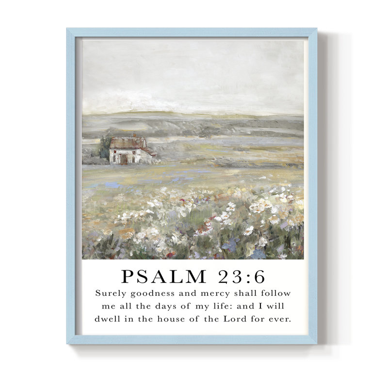 Pslam 119:105 Framed Print - Solid Wood, Blue, 30" H x 24" W