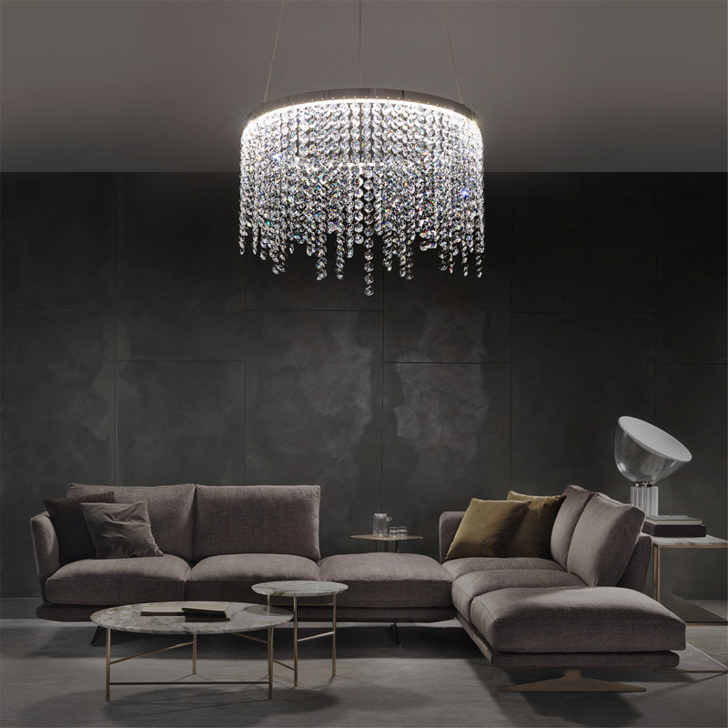 Luminaire suspendu en cristal de luxe, moderne et durable