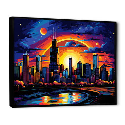 Chicago Popart I sur impression sur toile