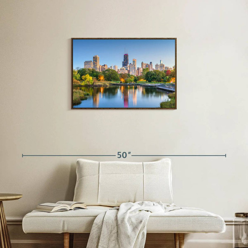 Lincoln Park, Cadre flottant noyer, 31 po x 21 po
