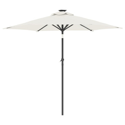 Parasol de jardin avec mât en acier Arlmont & Co. 118,1 po x 78,7 po x 98,4 po