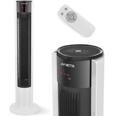 NETTA Tower Fan 42 Inch Oscillating With Remote Control,3 Operation Mode 3 Speed Settings With 7 Hours Timer For Home & Office