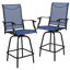 All-Weather PVC-coated polyester Swivel Patio Stools and Deck Chairs with High Back & Armrests-452335376