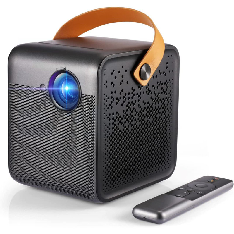 WEMAX Dice Portable1080P Projector w/ Wifi Bluetooth, Certified AndroidTV 9.0 w/Dolby Audio, Auto Focus, 700 ANSI Lumens
