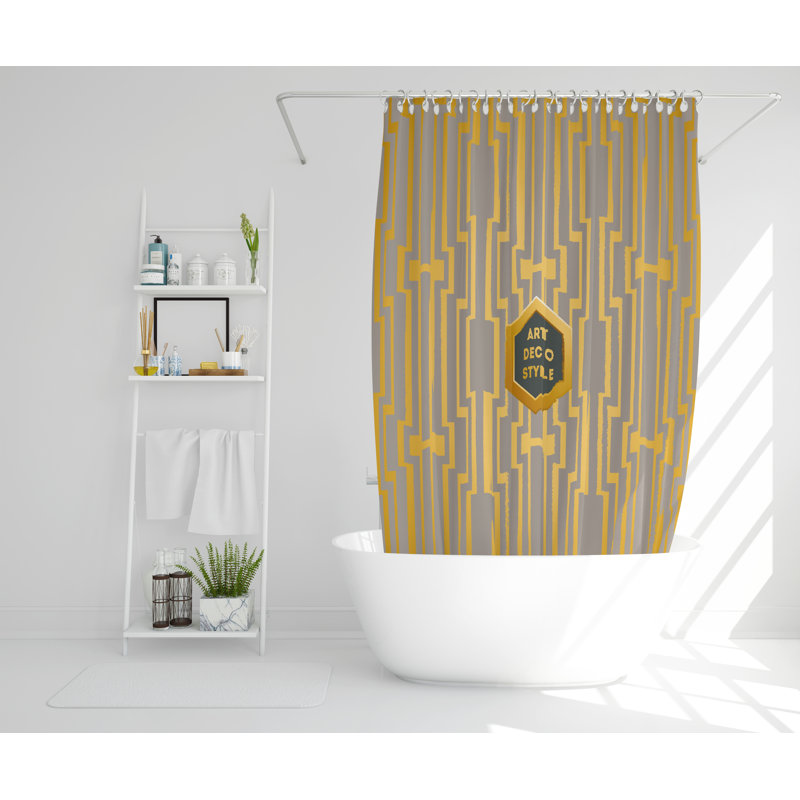 Kanisha Polyester Shower Curtain Set, 177cm H x 177cm W