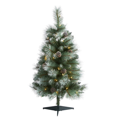 Lighted Artificial Pine Christmas Tree
