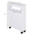 Space-saving Rolling Mdf Cabinet For Bathroom Storage - Sleek White Finish