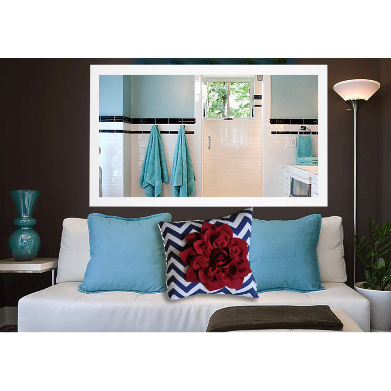 Otavio Wood Flat Wall Mirror, 38.5" H x 75" W