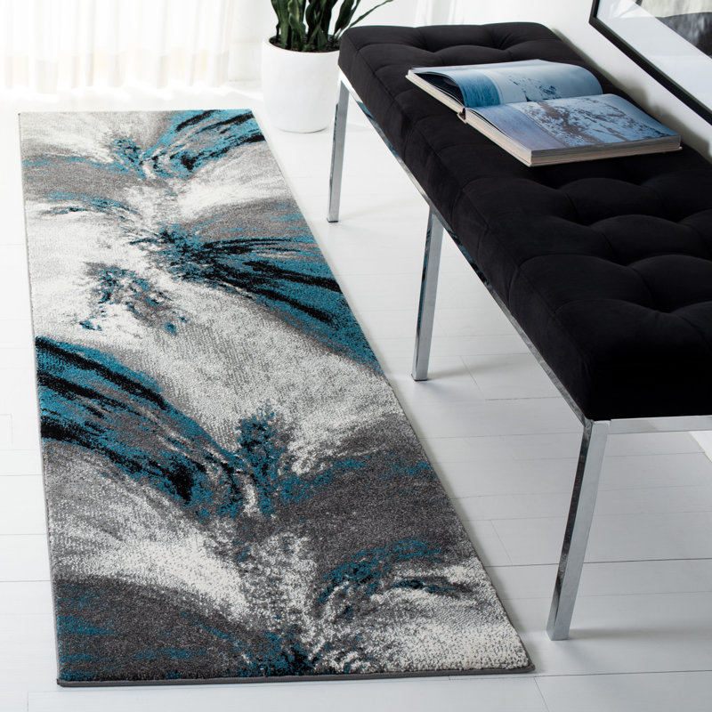 Donnovan Performance Abstract Rug, Runner 2'3" x 10'