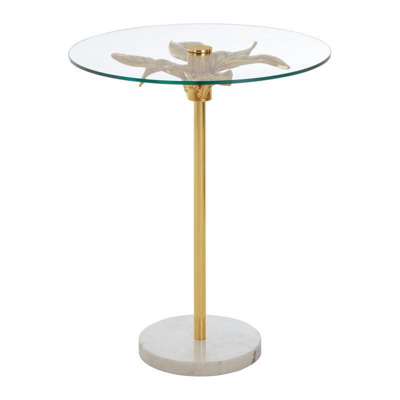 Sika Glass Top End Table