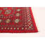 Tapis unique en laine noué à la main style Bokhara des années 2010 de 4 pi 1 po x 6 pi 1 po rouge / doré Silverstein