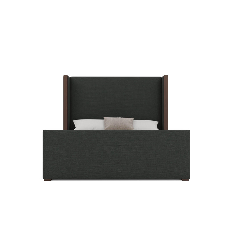 Irene Luxe Footboard Mid Bed, Charcoal, Queen