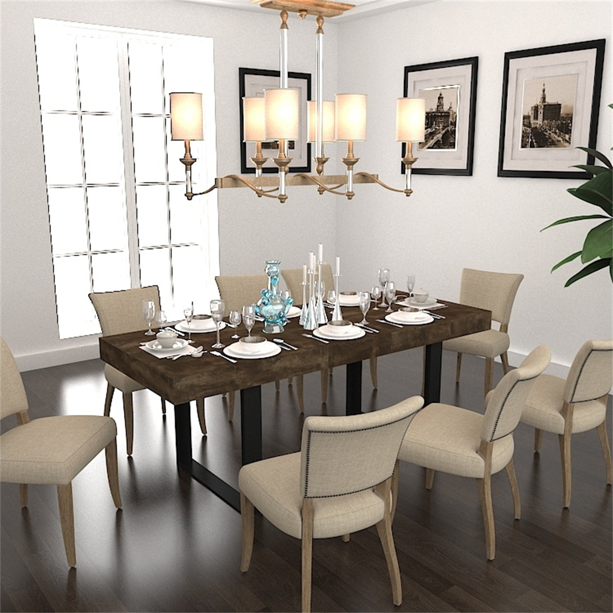 17 Stories Extendable Dining Room Table - Wayfair Canada