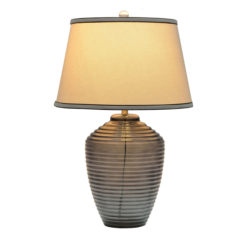Glass Table Lamp Lamp, Smoke