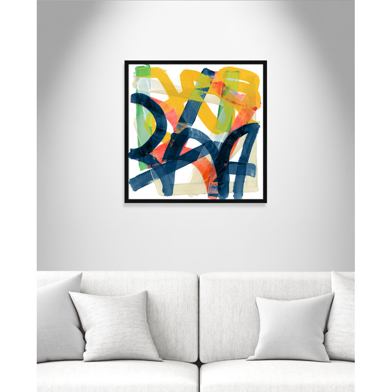 Carlston Adjoined by Cartissi - Peinture encadrée, H 27,5 po x l 27,5 po x P 0,75 po, Cadre noir