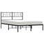 Structure de lit en métal 12 po avec tête de lit sans matelas Meryah-1805999797