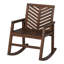 Chaise berçante d'extérieur en bois massif Harbison-1835770832
