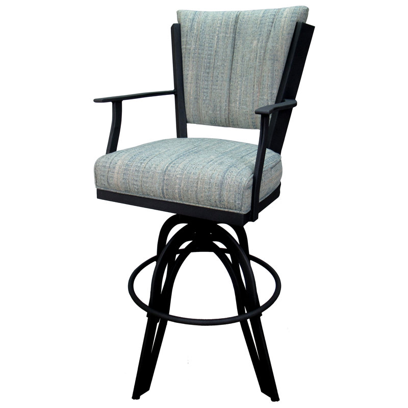Tabourets de comptoir en métal Custom, Noir, Watusi Aquatinte, Tabouret de comptoir (siège d'une hauteur de 26 p