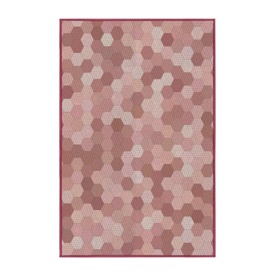 Tapis zone beige à motifs