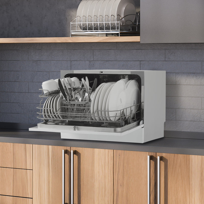 White Stainless Steel Energy Star Countertop Dishwasher