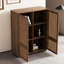 Armoire de rangement en bois 34,84 pouces pour le salon avec portes à pousser