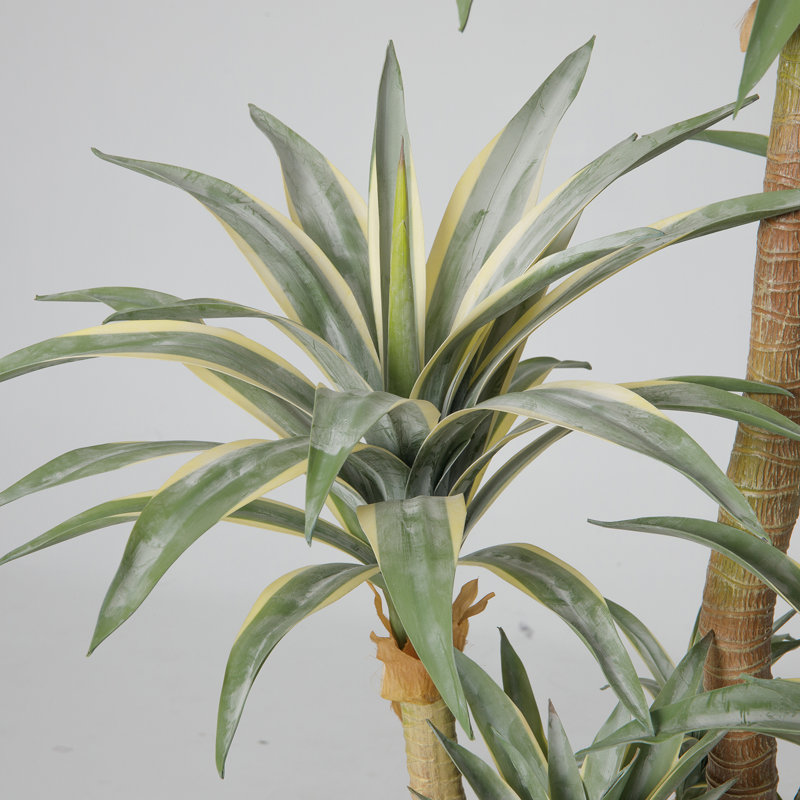 89,75 po Agave artificiel dans un pot à fleurs blanc parfait pour une utilisation intérieure et extérieure