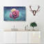 Multi-Coloured Rose Flower - Wrapped Canvas-56630232