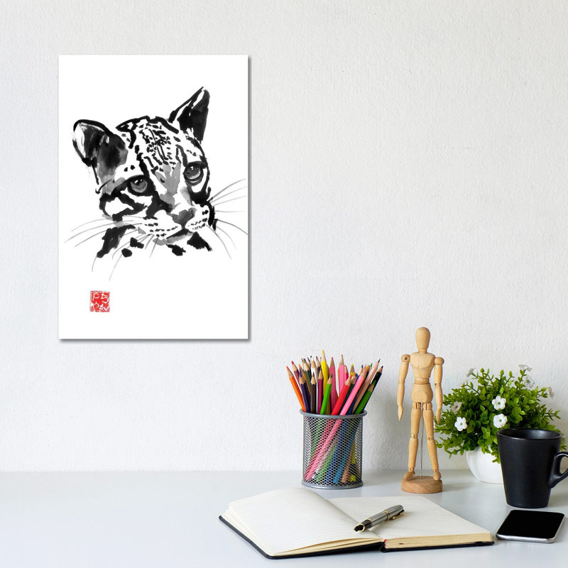 Neko II 1 Piece Painting on Canvas, 30.48 cm H x 45.72 cm W, Wrapped Canvas