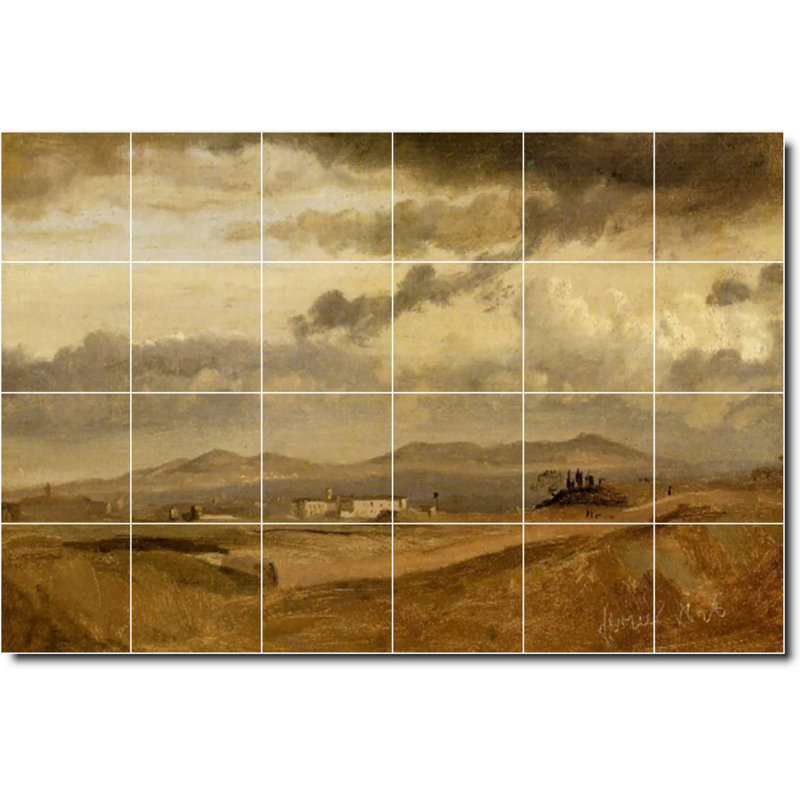 Carreau de céramique décorative 36 po x 24 po 6 po x 6 po, Paysage 02116