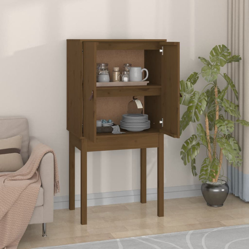 Kaleema 60cm Solid Wood Sideboard, Honey Brown