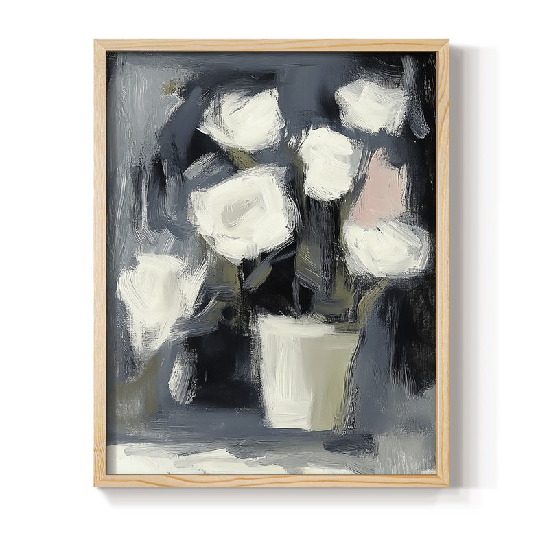 Impression encadrée FLORAL Series DCXCVII - Bois massif, H 11 po x l 9 po