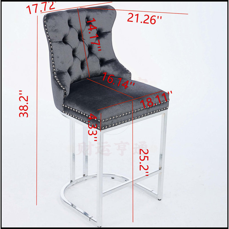 Tabouret de bar Milliord, Noir