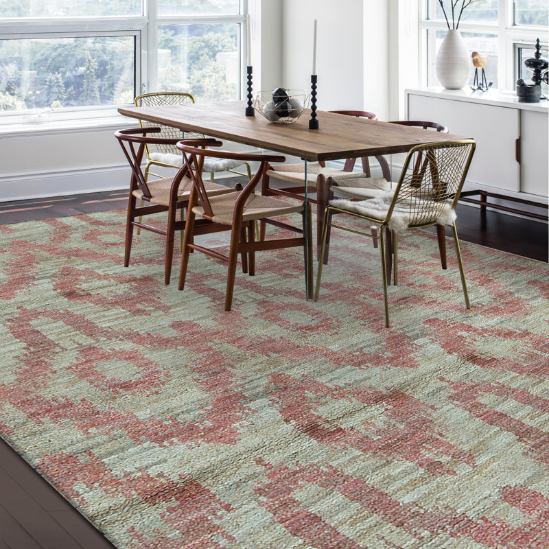 Hand-Knotted High-Quality Red Area Rug