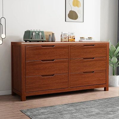 Armoire d'appoint en bois massif brun rougeâtre