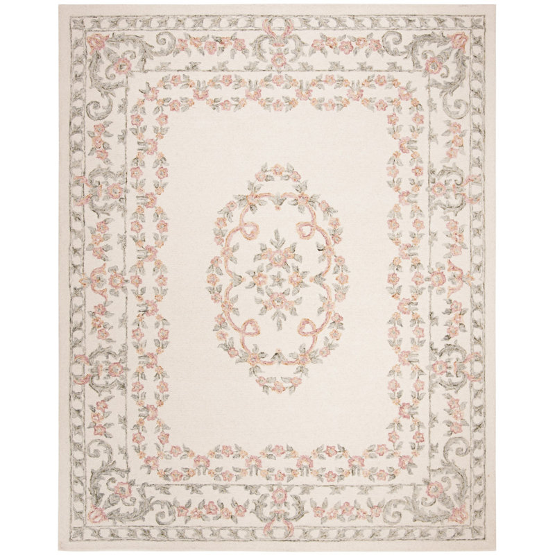 Barnsdall Hand Tufted Wool Oriental Rug, Rectangle 9' x 12'