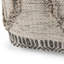 Pouf carré Sweeney de 18 po de largeur en laine et coton gris et naturel